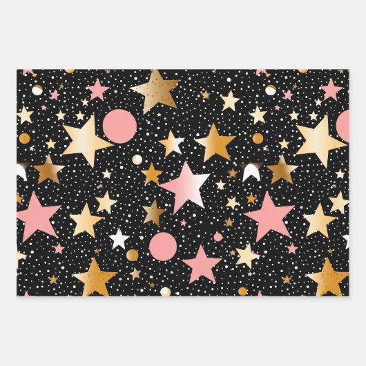 Twinkle Twinkle Little Star Pattern Geschenkpapier Set (Vorderseite)