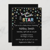 Twinkle Twinkle Little Star - Personalisierte Einl Einladung (Vorne/Hinten)