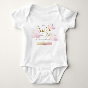 Twinkle Twinkle Little Star Pink 1. Geburtstag Baby Strampler