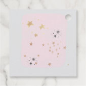 Twinkle Twinkle Little Star Pink Aquarell Splash Geschenkanhänger (Rückseite)