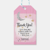 Twinkle Twinkle Little Star Pink Aquarell Splash Geschenkanhänger (Vorderseite)