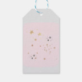 Twinkle Twinkle Little Star Pink Aquarell Splash Geschenkanhänger (Rückseite)
