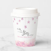 Twinkle Twinkle Little Star Pink Girl Baby Shower Pappbecher (Vorderseite)