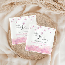 Twinkle Twinkle Little Star Pink Girl Baby Shower