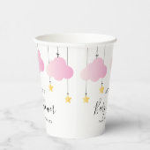 Twinkle Twinkle Little Star Pink Girl Babydusche Pappbecher (Rechts)