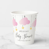 Twinkle Twinkle Little Star Pink Girl Babydusche Pappbecher (Vorderseite)