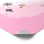 Twinkle Twinkle Little Star Pink Splash Welcome Poster (Ecke)