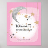 Twinkle Twinkle Little Star Pink Splash Welcome Poster (Vorne)