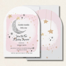 Twinkle Twinkle Little Star Pink Wasserfarben Arch