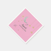 Twinkle Twinkle Little Star Pink Watercolor Splash Serviette (Ecke)