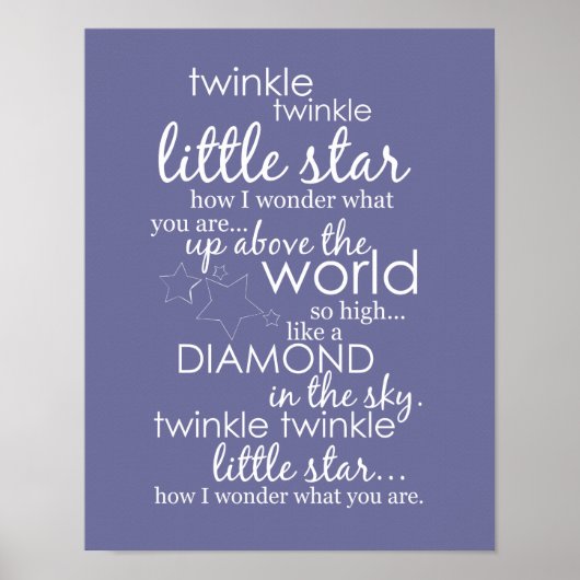 Twinkle Twinkle Little Star Poster (Vorne)