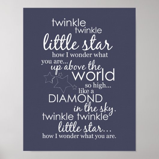 Twinkle Twinkle Little Star Poster (Vorne)