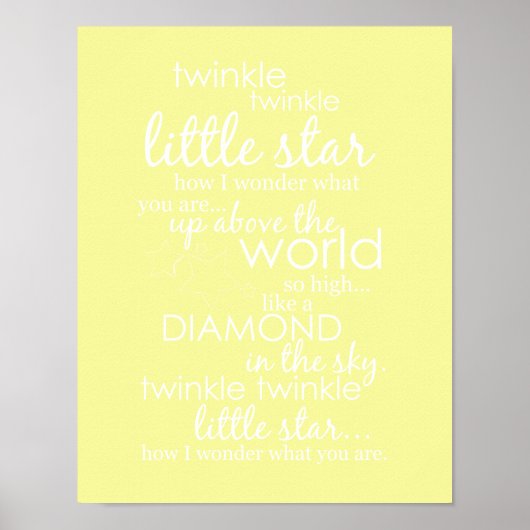Twinkle Twinkle Little Star Poster (Vorne)