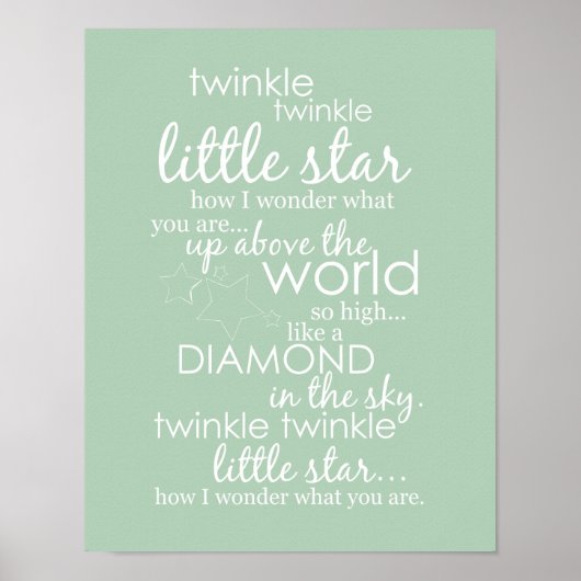 Twinkle Twinkle Little Star Poster (Vorne)