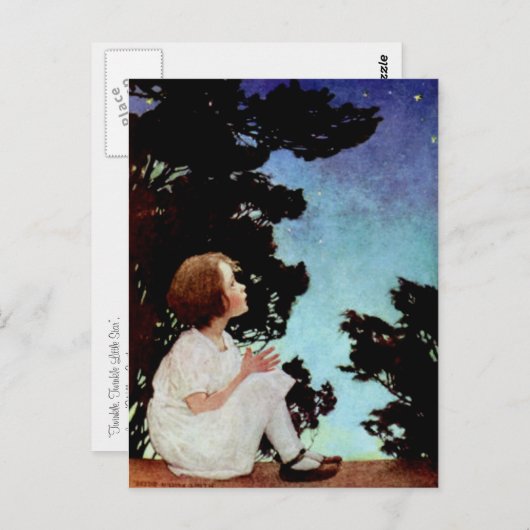 "Twinkle, Twinkle Little Star" Postkarte (Vorne/Hinten)