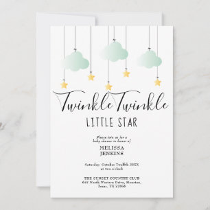 Twinkle Twinkle Little Star QR Code Kinderdusche Einladung