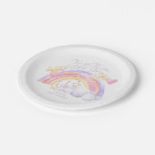 Twinkle Twinkle Little Star Rainbow Baby Dusche Pappteller (Schrägansicht)