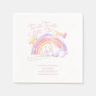 Twinkle Twinkle Little Star Rainbow Baby Dusche Serviette