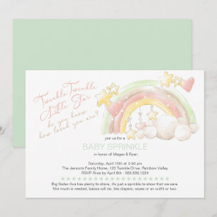 Twinkle Twinkle Little Star Regenbogen-Baby-Sprink Einladung