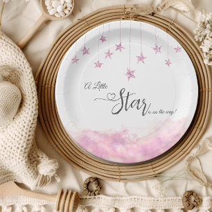 Twinkle Twinkle Little Star Rosa Mädchen Baby-Part Pappteller