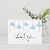 Twinkle Twinkle Little Star Rustic Boho Dankeskarte (Stehend Vorderseite)