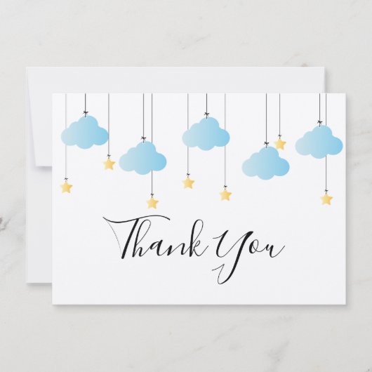 Twinkle Twinkle Little Star Rustic Boho Dankeskarte (Vorderseite)