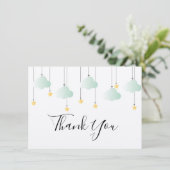 Twinkle Twinkle Little Star Rustic Boho Dankeskarte (Stehend Vorderseite)