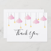 Twinkle Twinkle Little Star Rustic Boho Dankeskarte (Vorne/Hinten)