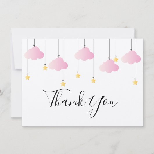 Twinkle Twinkle Little Star Rustic Boho Dankeskarte (Vorderseite)