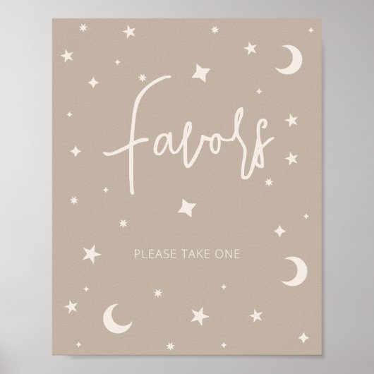 Twinkle Twinkle Little Star Shower Favors Poster (Vorne)