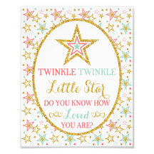 Twinkle Twinkle Little Star Sign - 8" x 10" Print