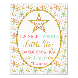 Twinkle Twinkle Little Star Sign - 8" x 10" Print Fotodruck