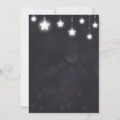 Twinkle Twinkle Little Star Silver Baby Dusche Einladung (Rückseite)