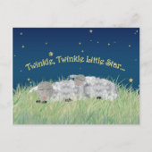 Twinkle Twinkle Little Star Sleeping Sheep Postkarte (Vorderseite)