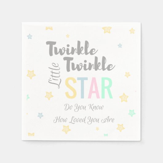 Twinkle Twinkle Little Star Theme - Paper Napkins Serviette (Vorderseite)