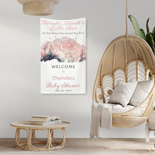 Twinkle Twinkle Little Star Unicorn Kinderdusche Banner