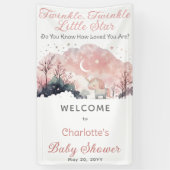 Twinkle Twinkle Little Star Unicorn Kinderdusche Banner (Vertikal)