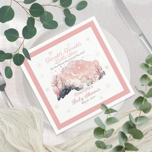 Twinkle Twinkle Little Star Unicorn Kinderdusche Serviette