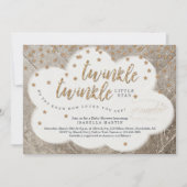 Twinkle Twinkle Little Star Unisex Baby Dusche Einladung (Vorderseite)