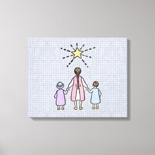 Twinkle Twinkle Little Star Vintag Kinderzimmer Rh Leinwanddruck (Vorderseite)