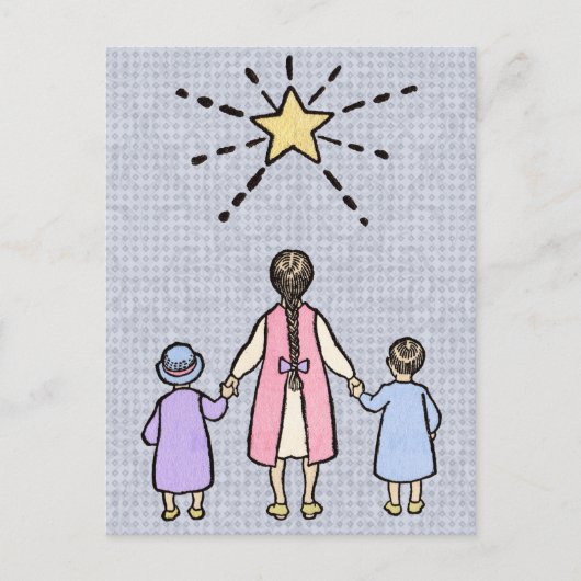 Twinkle Twinkle Little Star Vintag Kinderzimmer Rh Postkarte (Vorderseite)
