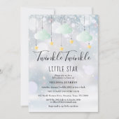 Twinkle Twinkle Little Star Winter Baby Dusche Einladung (Vorderseite)