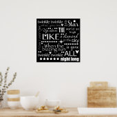Twinkle Twinkle Little Star Word Art Poster (Küche)