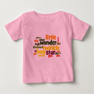 Twinkle Twinkle Little Star wordart Säugling T - S Baby T-shirt