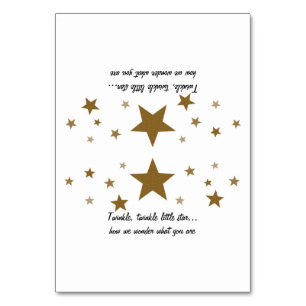 Twinkle Twinkle Little Star Zent Cards Tischnummer