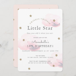 Twinkle Twinkle Little Star zum Geburtstag Einladu Einladung