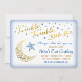 Twinkle Twinkle Little Star zum Geburtstag Einladu Einladung
