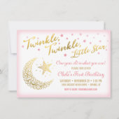 Twinkle, Twinkle, Little Star zum Geburtstag Einladung (Vorderseite)