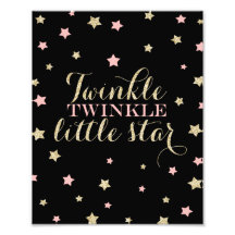 Twinkle Twinkle Little Stars Kinderzimmer drucken