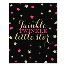 Twinkle Twinkle Little Stars Kinderzimmer drucken